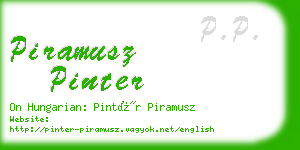 piramusz pinter business card